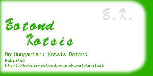 botond kotsis business card